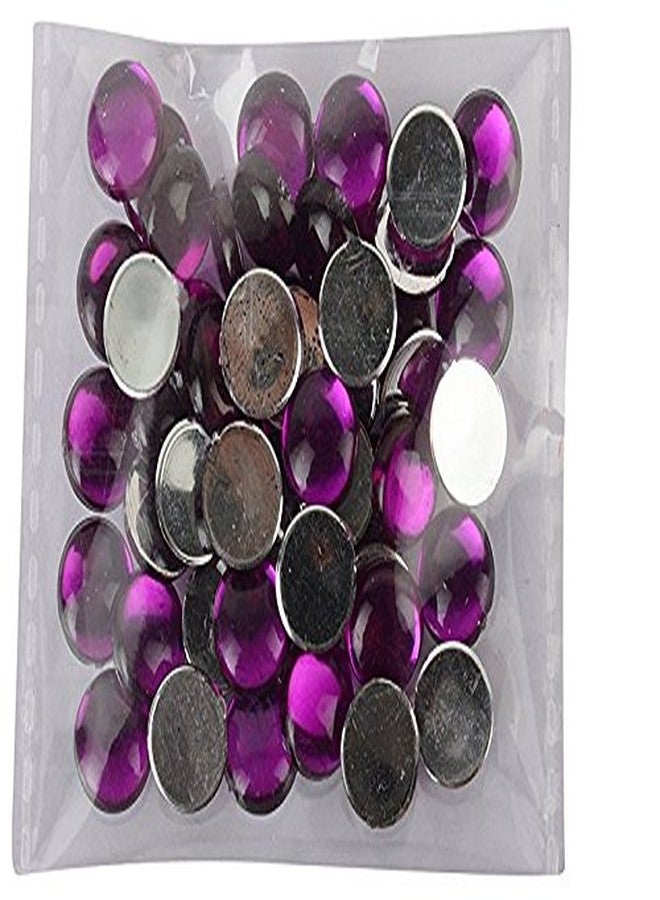 Round Kundan Stones Pastable for Jewellery Decoration & Crafts !! Pack of 400 Stones 8mm - Purple